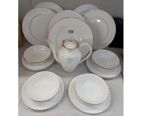 A Royal Albert 18 piece dinner set &amp; a coffee pot