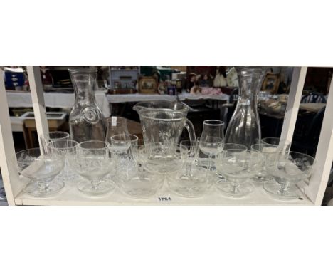 A selection of glassware including sundae dishes etc