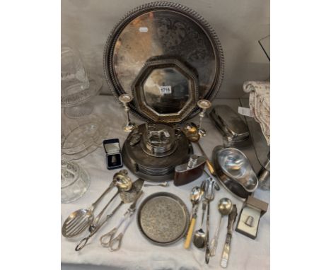 A selection of silver plate, chrome, stainless steel &amp; metalware