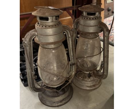 2 vintage storm lanterns