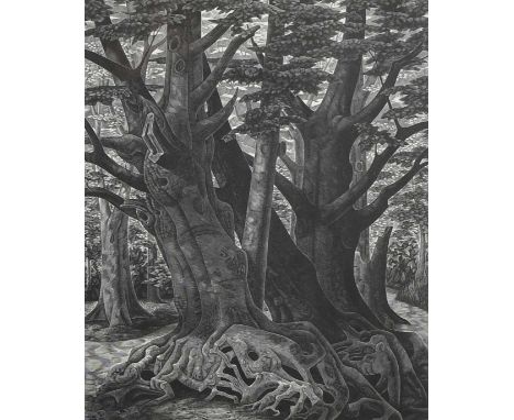 Φ Monica Poole RE (1921-2003) Old Trees Signed, inscribed and numbered Old Trees 37/75 Monica Poole (in pencil to margin) Woo