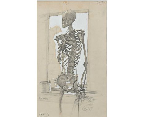Φ Robert Austin RA, PRE, PRWS (1895-1973)Study of a skeletonSigned Austin (upper right), signed and dated Austin 22/April and