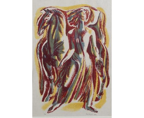Φ Eric Wilfred Taylor (1909-1999) Figure leading a horse Signed, dated and numbered 1/10 Eric Taylor 1938 (in pencil to margi