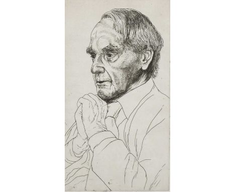 Φ Edgar Holloway (1914-2008) Henry Moore at 80 Signed and numbered 14/50 Edgar Holloway (in pencil to margin) Etching 28 x 15