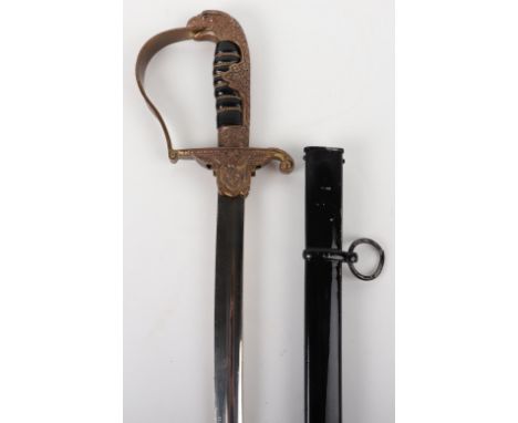 Rare Third Reich Prison Officials Dress Sword by WKC, being the early solid brass type example which would originally have be