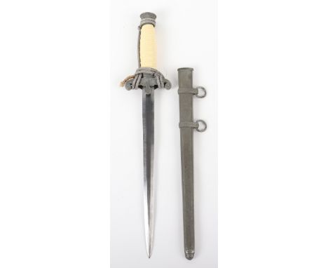 WW2 German Army Officers Dress Dagger by WKC, untouched late war example with white celluloid grip, zinc pommel and cross gua