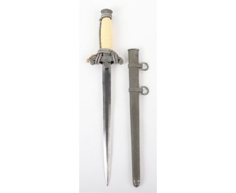 WW2 German Army Officers Dress Dagger by WKC, untouched late war example with white celluloid grip, zinc pommel and cross gua