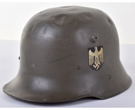 WW2 German Kinder (Childs) Helmet, superb example of a WW2 German kinder helmet produced in a light steel, in the form of a t