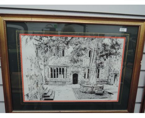 A pencil sketch after Karl Stedman - 'Stately Home'