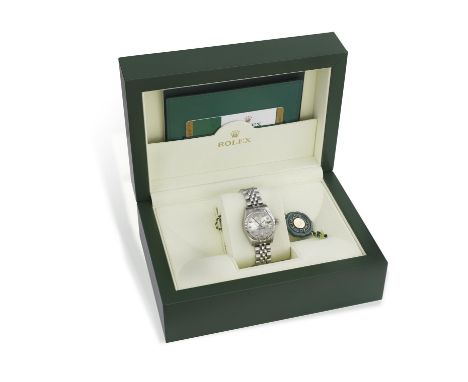 A STAINLESS STEEL, MOTHER-OF-PEARL AND DIAMOND AUTOMATIC CALENDAR BRACELET WATCH, BY ROLEX, CIRCA 2016Datejust, 31-jewel Cal.