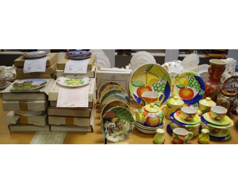 Ceramics - various collectors plates including Romance of The Waterways, Memories In Motion, Railway, Victorian Childhood all
