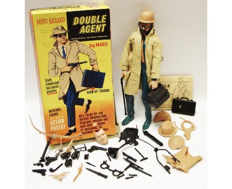 A Marx Mike Hazard Double Agent figure The Master of Disguise complete with all accessories including dress hat with conceale