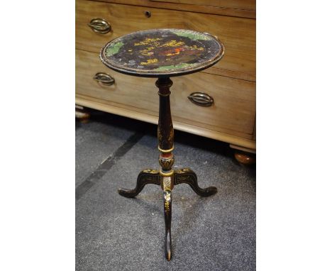 A 19th century Chinoiserie lamp table  