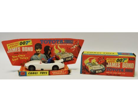 Corgi 336 "James Bond" Toyota 2000 GT taken from the film "You Only Live Twice" - white body, black interior with "Aki and Ja