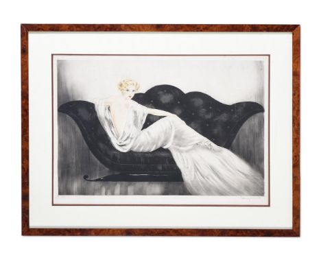 LOUIS ICART (FRENCH 1888-1950)SOFA (SCHIFFER 467)Etching and aquatint printed in colours, 1937Signed in pencil (lower right) 