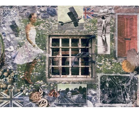 Richard Drew, known as Zacron (British, 1943-2012) archival print - A dream of flying, 28 x 39cm, glazed frame, and three oth