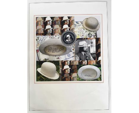 Richard Drew, known as Zacron (British, 1943-2012) homage to Zacron: One off archival print featuring his iconic white bowler