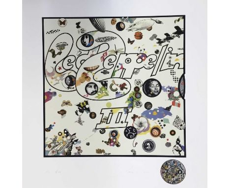 Richard Drew, known as Zacron (British, 1943-2012) silkscreen print - Led Zeppelin III album cover, signed, numbered 52/500, 