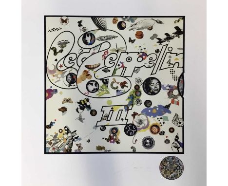 Richard Drew, known as Zacron (British, 1943-2012) silkscreen print - Led Zeppelin III album cover, signed, unframed - sheet 