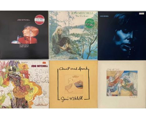 JONI MITCHELL - LP PACK. A wonderful pack of 14 Lps by folk singer-songwriter Joni Mitchell. Titles include Blue (K44128, ear