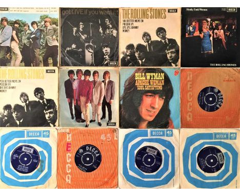 ROLLING STONES / RELATED - 7" COLLECTION. Fantastic collection of around 170 x 7". Titles include (I Can't Get No) Satisfacti