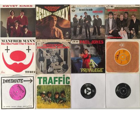 60s ROCK &amp; POP 7" COLLECTION. A smashing collection of 48 7" singles, includes a mixture of EPs and some loose records wi
