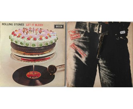 THE ROLLING STONES - STICKY FINGERS/ LET IT BLEED LP RARITIES. A quality pack of 2 original UK LPs by The Rolling Stones. Tit