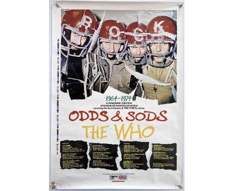 An original proof print poster for The Who's 'Odds and Sods' c 1974. Measures 23 x 32.5cm.