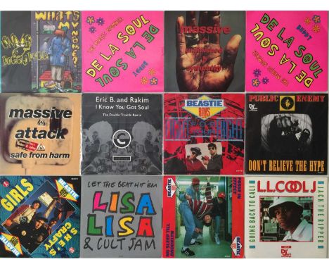 HIP HOP / R&amp;B - 7" COLLECTION. A fantastic collection of around 90 x 7".Titles / Artists include Snoop Doggy Dogg - What'