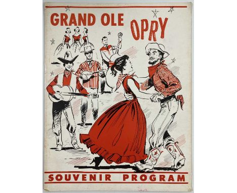 A rare 1956 programme booklet for the Grand Ole Opry with features inside for Elvis Presley, Carl Perkins, Jim Reeves, Johnny