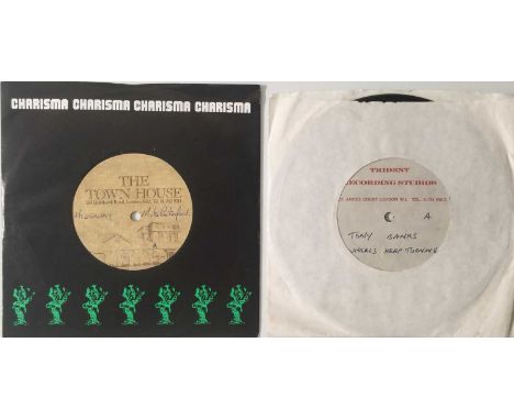 MIKE RUTHERFORD/TONY BANKS - TRIDENT/TOWN HOUSE 7" ACETATE RECORDINGS. Fantastic set of 2 x original UK 7" acetate recordings