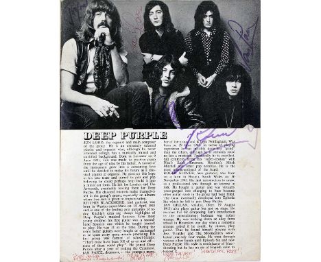 A 1970 Canned Heat concert programme for the Royal Albert Hall, signed to inner pages by members of Canned Heart (Bob Hite, H