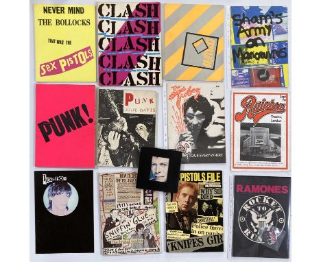An excellent collection of Punk books to include 'Punk' edited by Julie Davis (original 1977 example) songbooks inc Sex Pisto