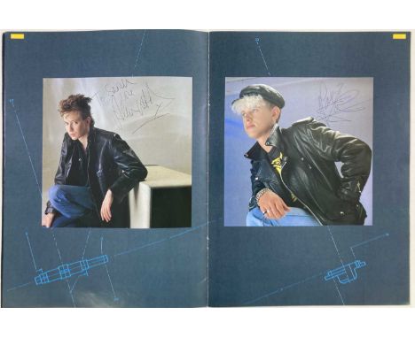 A 1984 Depeche Mode concert programme signed to inner pages by Andy Fletcher, Dave Gahan, Martin Gore, Alan Wilder.