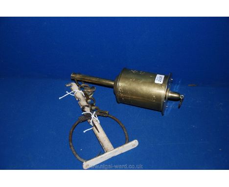 A Brass Spit Jack with callipers and bracket