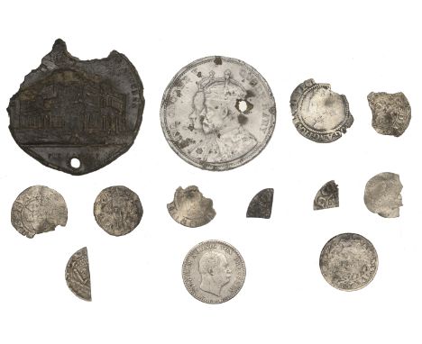 Miscellaneous, William the Lion, Short Cross and Stars coinage, Phase B, cut Half-Sterling, no mint or mint off flan, Walter,