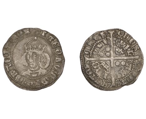 James III (1460-1488), Main issue, Halfgroat, Edinburgh, mm. plain cross, reads die gracia, rev. plain cross before vil, annu