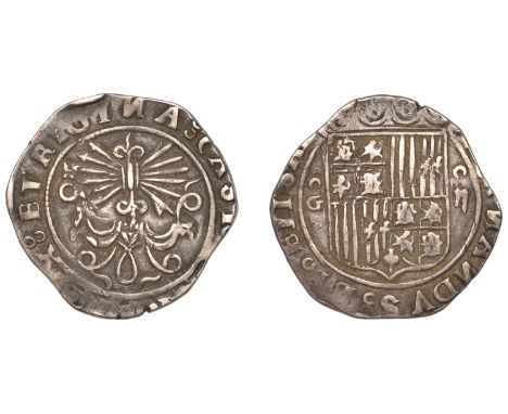 Spain, Ferdinand and Isabella (1474-1504), 2 Réales, Granada, undated, assayer r, 6.62g/12h (CCT 204; Cayón 2762). Minor doub