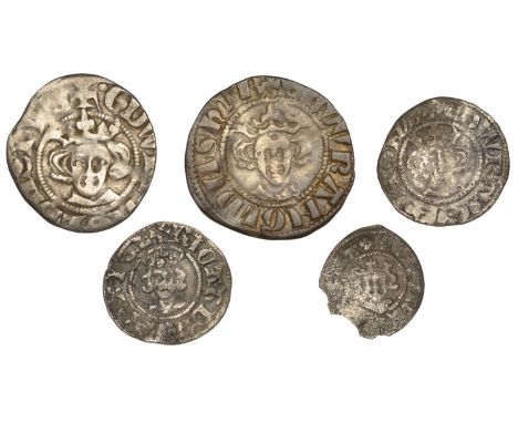 Edward I, Pennies (2), class 4d, Canterbury, 1.08g/11h, class 9a, London, 1.37g/1h (S 1397, 1407); Richard II, First period, 
