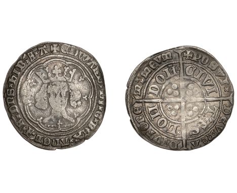 Edward III (1327-1377), Post-Treaty period, Groat, London, mm. cross potent (with four pellets on obv.), row of annulets (cha