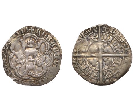Robert III (1390-1406), Heavy coinage, First issue, Groat, Edinburgh, mm. cross pattée, tressure of seven arcs, trefoils of p