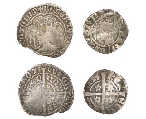 Miscellaneous, Robert II, Halfgroat, Edinburgh, 1.66g/4h (S 5138); together with a Sterling of Alexander III [2]. Fine, first