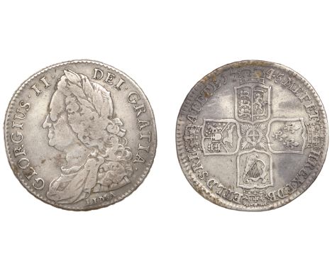 George II (1727-1760), Halfcrown, 1745 lima, edge decimo nono (ESC 1687; S 3695). Fine £40-£50