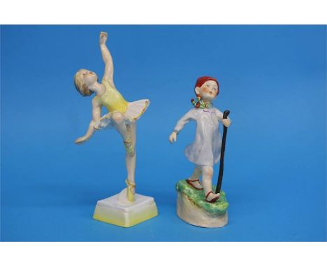 A Royal Worcester figure 'Thursday's Child has far to go', numbered 3260 and 'Tuesday's Child is full of grace', numbered 325