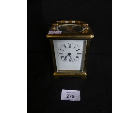 A 20th Century brass cased carriage clock 