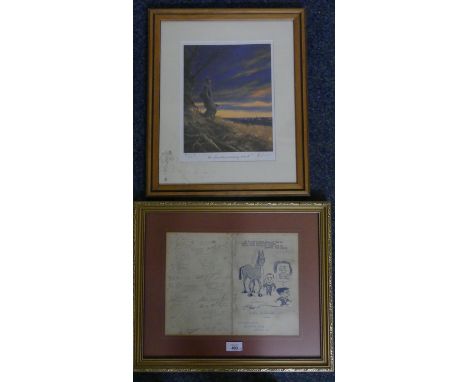 Equestrian/Horse racing interest - a signed menu from The Georgian Room, Piccadilly Hotel London, dated 1st December 1931, si