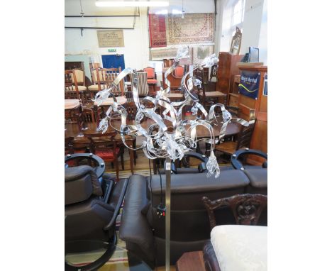 A contemporary brush metal lamp standard (sold electrically untested) 