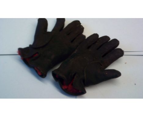 Vintage Leather Children's Gloves-Early 1900's used for shop display