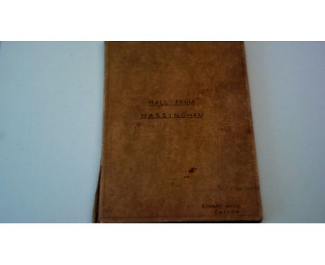 Norfolk Massingham Hall farm - max (6" to 1 wide) by Edward Ward Cayton (Cruzo Wilkins) List of all acreage etc, vintage