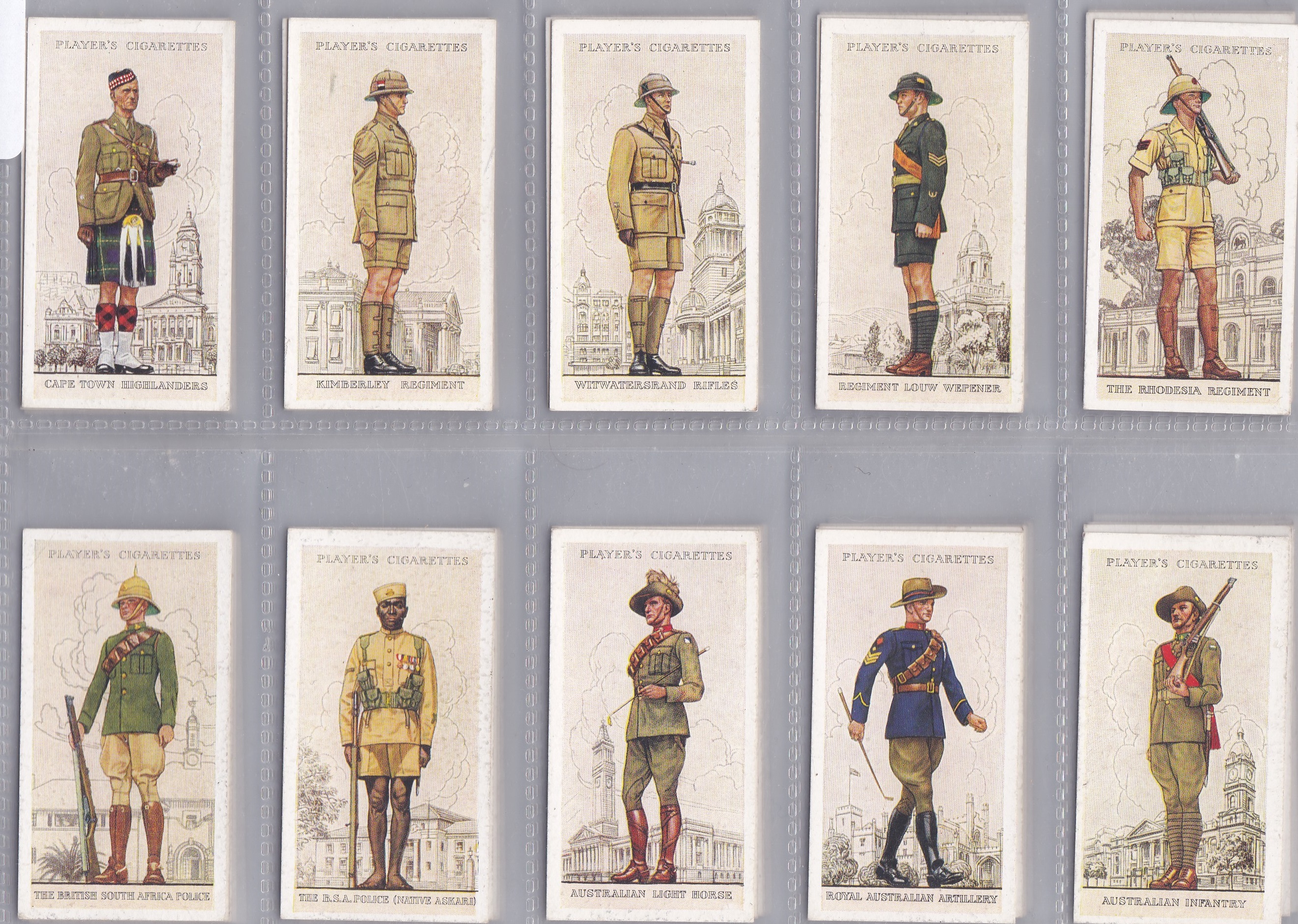 Cigarette CardsPlayers "Military Uniforms of The British Empire" set